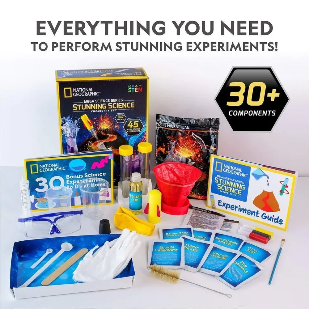 National Geographic Stunning Mega Chemistry Experiments Set